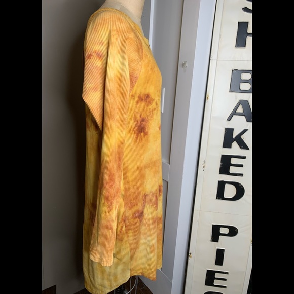 NWT Umgee Plus Yellow Orange Tie Dye Dress sz XL - Picture 2 of 5